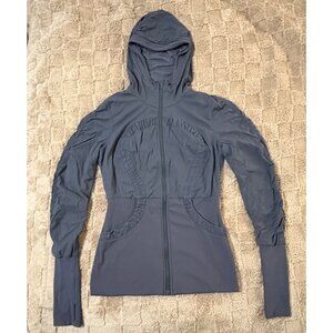NWOT Lululemon Dance Studio Jacket III Hooded Athletic Reversible Soot Light 8